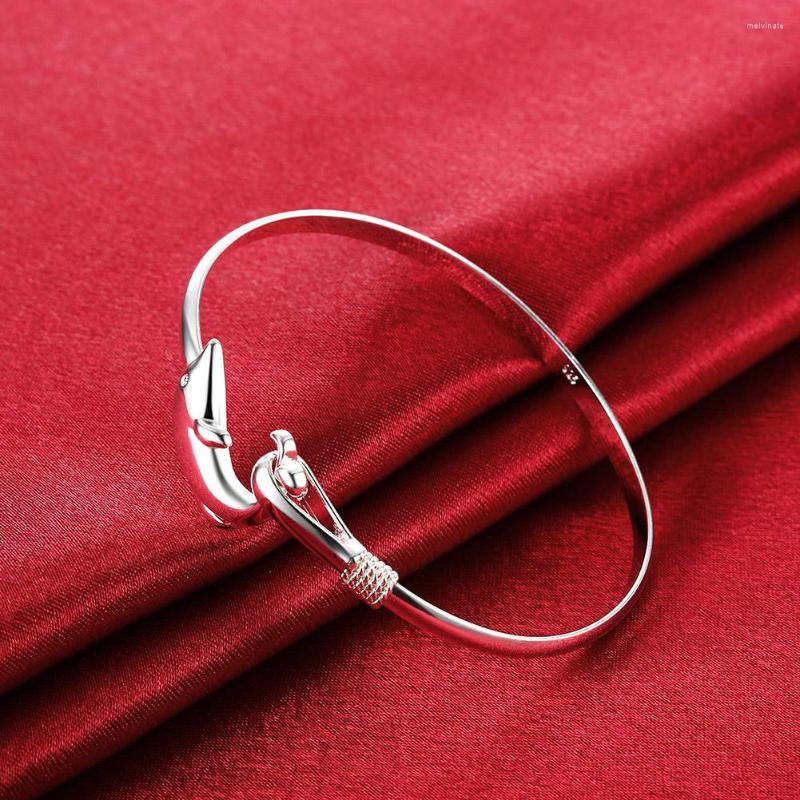 Braccialetto che vende gioielli Tendenza moda Argento placcato Amore Patronus Bracciale a linea singola con delfino per accessori da donna Regalo