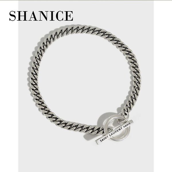 Brangle Shanice 925 Sterling Silver Bracelet Fine Bijoux Géométrique Cercle rond Bracelet Male Bracelet Male Bracelet / Pulser pour hommes Femmes