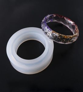 Bracele de silicone moule à résine flexible Moule à facettes Bracelet Bracelet Moules de gemmes de bricolage Bijoux de fabrication d'artisanat Epoxy Moulds8850095