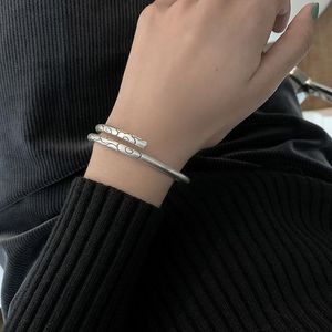 Armband zilver 925 sieraden retro vrouwen armband gunstige wolken strepen vrouwelijke verstelbare open creatieve vrouwen armbanden