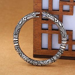Bangle Zilver Kleur Oude Negen Deur Dezelfde Stijl Zhao Liying Armband Opening Chen Weiting Ring Retro Thaise Sieraden