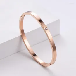 Bracelet simple diamant bracelet boucle interrupteur style simple titane acier 316l mode galvanoplastie hommes et femmes bijoux
