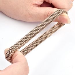 Bangle Soft Stainless Steel Sieraden Elastic Spring Wrist Band Stretch Mesh Armbanden Unieke kleurrijke armbanden
