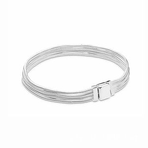 Bangle Spring Reflexions Style Multi Snake Chain Bracelets for Women 925 Sterling Silver Pan Jewelry Fit Charms Beads Pulsera