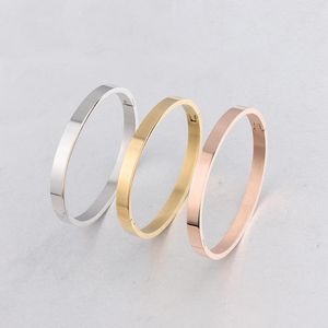 Bracelet manchette en acier inoxydable, vierge pour graver, 6mm de largeur, 58mm, poli miroir, vente en gros, 5 pièces