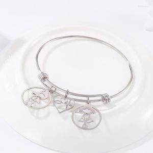 Bangle roestvrij staal DIY cirkel jongen hartvormig meisje bedelarmband en voor dames 50-65 mm sieraden op zoek naar benodigdheden Expand Melv22