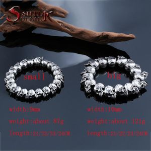 Bracelet en acier soldat rock crâne design bracelet en acier inoxydable 316L punk hommes mode et bijoux Vintag