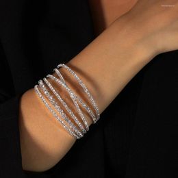 Bangle Stonefans boho multi -layer kristallen armband manchet mode elegante groothandel armlet strass armbanden voor vrouwen sieraden luxe