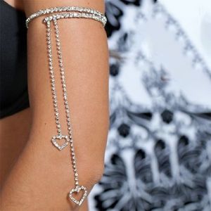 Bracelet Stonefans Gland Bracelet Sur Le Bras Coeur Pour Les Femmes De Luxe Réglable S Pendentifs Manchette En Gros Bijoux De Mode 230926