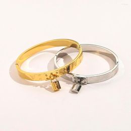 Brazalete estilo pulseras mujeres diseñador de lujo joyería cristal 18 K chapado en oro 925 plata acero inoxidable boda amantes regalo