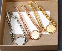 Bracelet Style Bracelets en acier inoxydable mode tendance chaîne symbole infini Bracelet rond pour femmes bijoux cadeaux