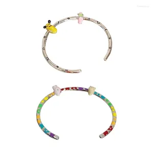 Bracelet élégant dessin animé animaux Bracelets à la mode accessoire charme glaçure perles pour les femmes