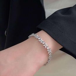 Bracelet T Bracelet incrusté de carbone T plein diamant célébrité lumière mode femmes sentiment avancé