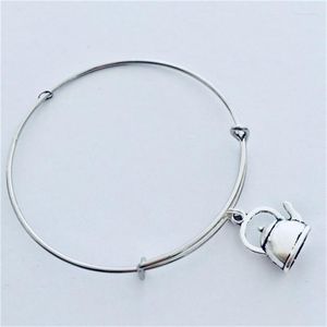 Bangle theepot sieraden waterkoker sieraden oma thee minnaar cadeau-ideeën charmes idee charme