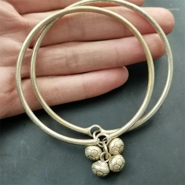 Brazalete de plata tibetana con incrustaciones de Color sólido, pulsera de moda, joyería de personalidad, mano de obra exquisita, regalo para hombres y mujeres