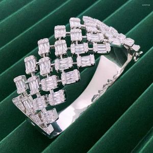 Bracelet TIRIM Luxe Pour Femmes Clair Brillant CZ Cubique Zircone Soirée Cocktail Bijoux Mariage Mariée Filles Fête Engageme