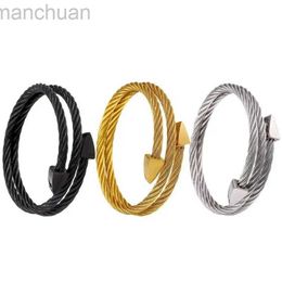 Bangle Titanium Ion Bangle Triangle Multicouche Crainoc Titanium Ion Osmium Bracelet Bracelets Magnétiques Ouvert Réglable Bracelet Magnétique ldd240312