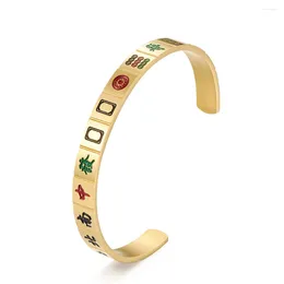 Bracelet en acier titane treize unités Mahjong Bracelet toutes les couleurs bracelets ouverts bijoux pour hommes et femmes