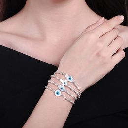 Brangle Tongzhe Bracelet Bracelet Serling Silver 925 Jewelry CZ Hamsa Hand Evil Eye Cross Bracelets de charme turc chanceux pour femmes pulseras