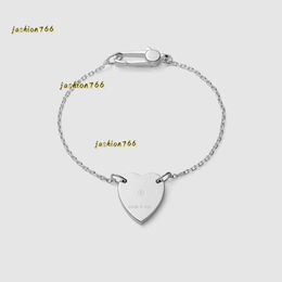 Brazalete Top Diseño de lujo Amor Corazón Pulsera Alta calidad 2024 Material plateado Collar de cadena Joyería de moda Pulsera Diseñador Regalo Joyería Mujer Brazalete