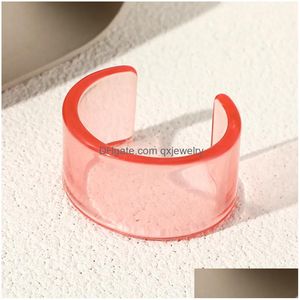 Bangle Transparant Acrylhars Open Armband Voor Vrouwen 2023 Trendy Geometrische Koreaanse Retro Brede Meisjes Hand Sieraden Drop Delivery Brac Dhn3E