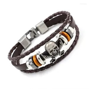 Bangle Trend Retro Pirate Skull kralen armband Charmante heren mode sieraden accessoires feest Valentijnsdag cadeau