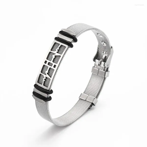 Bracelet tendance en acier inoxydable ECG, charmant, bijoux à la mode pour hommes, accessoires de fête, cadeau de saint valentin