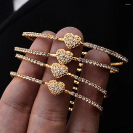Bracelet à la mode 4 pcs/lot Bracelet coeur couleur or bracelets pour femmes filles bijoux éthiopiens africain arabe Ramadan
