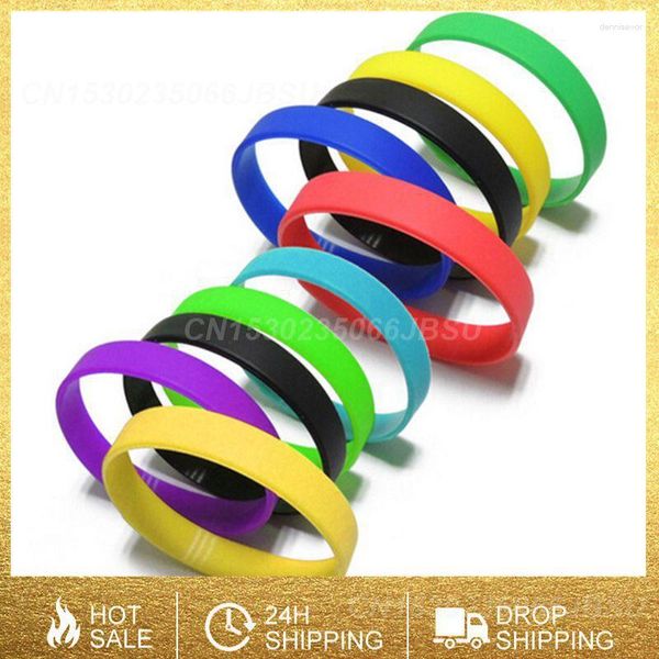 Bangle Bracelets en silicone minimaliste à la mode Fixe Fondeuse Flexible Fashion Fashion Running Jogging Rague de bracelet Multicolors Unisexe