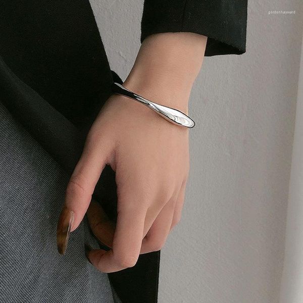 Bracelet à la mode conception Simple irrégularité rétro thaïlandais argent dames bijoux originaux pour les femmes cadeaux d'anniversaire ne se fanent pas