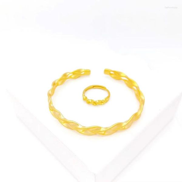 Brazalete True Yue Nansha Gold Bracelet Whom's Wheat Ear abre False Fashion Jewelry no se desvanece