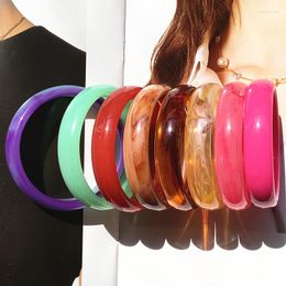 Bangle UJBOX Groothandel Mode 25 Kleuren Pols Sieraden Accessoires Hars Acryl Patroon Armbanden Armbanden Voor Vrouwen