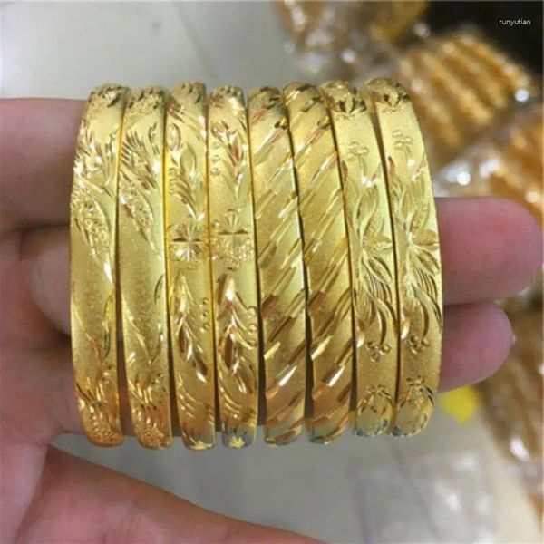 Bangle UMQ Copie Vietnam Placer Gold Gold Pladed Brass Starry Bracelet Colorfast Female Bijoux