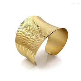 Bangle Unieke Onregelmatige Armbanden Roestvrij Stalen Armband Blank Brede Manchet Sieraden Aanwezig Voor Meisje Elegante Pulceras 2024