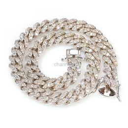 Bracelet Uwin 12mm Cubain Rose Bracelet Miami Chaîne Pleine Glace Bracelets Réglage AAA CZ Luxe Dames Accessoires 240319