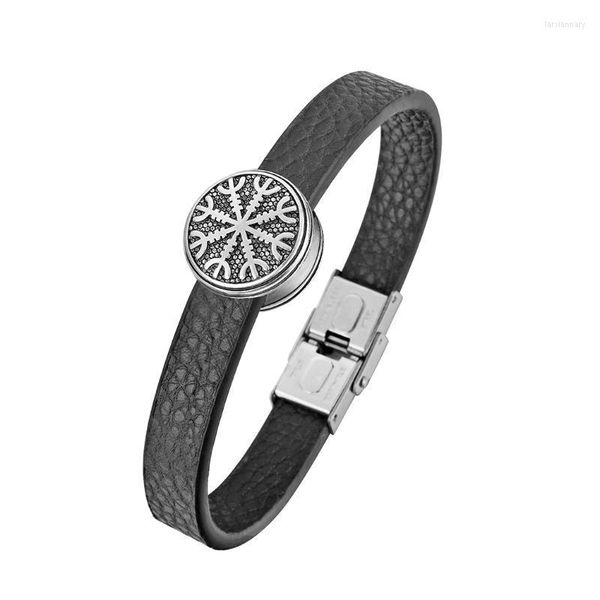 Brazalete Vegvisir Bead Bronce Runic Compass Pulsera Charms DIY Beads Para Paracord Pulseras Vikingos Send Men's GiftBangle Lars22