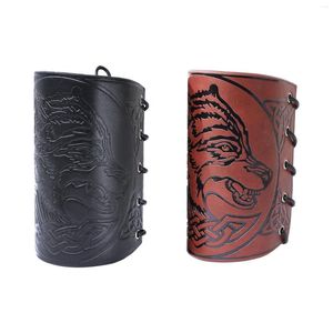 Brazalete Viking Bracers Arm Armor Cuff Wolf Muñequera Muñequera para Cosplay Mujeres