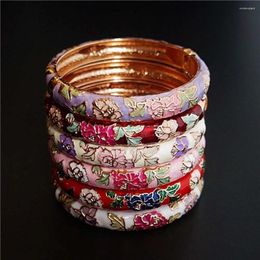 Bracelet Vintage mode artisanat fleur cloisonné filigrane cadeaux pour femmes fille bracelets bijoux Bracelet accessoires