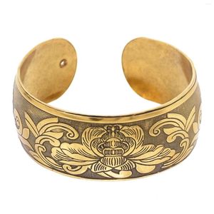 Brazalete Vintage Color oro tibetano para mujeres hombres Pakistán étnico abierto afgano gitano pulseras africanas joyería