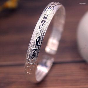 Brazalete Vintage seis palabras Mantras amuleto brazaletes hombres budista tibetano pulseras de cobre mujeres joyería de la suerte regalos al por mayor Melv22