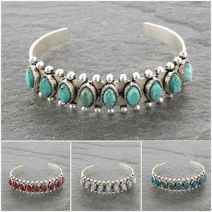 Bangle Vintage Tibet Turquoise armband voor vrouwen mannen armbanden armbanden Boheemse etnische zigeuner Afghaanse Turkse sieraden