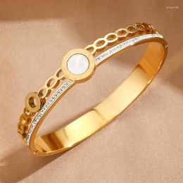 Bracelet étanche en acier inoxydable marque chiffres romains breloques Design gratuit