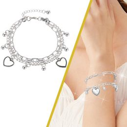 Bangle bruiloft accessoires sieraden voor vrouwen ringen retro dubbele liefdes kijken cadeau set hart oorbellen valentijnsdag