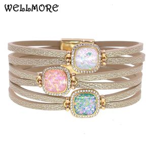 Bracelet WELLMORE luxe femmes bracelets en alliage de zinc Wrap pour aimant bohême mode femme bijoux en gros 230928