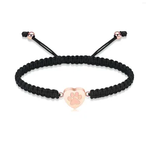 Bracelet en gros Type de tresse de crémation avec urne en cristal de coeur pour les cendres de chien de compagnie utilisé cadeau de fête unisexe bijoux souvenir