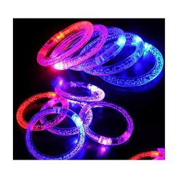 Bangle groothandel verlicht speelgoed LED knipperende knipperende armband handring armbanden voor feestdecoratie schip drop levering sieraden otz5k