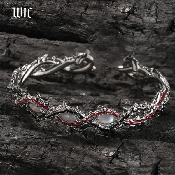 Bracelet WIC Thorns Bracelet Mode Opale Manchette Pour Hommes Réglable Coloré Huilé Hip Hop Bijoux Boîte Cadeau 230828