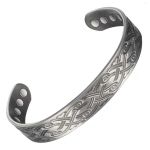 Brazalete de cobre puro de bangle wollet para hombres joyería magnética 6.69 '' Regalo de brazaletes