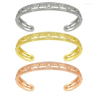 Bracelet Femme Bracelets Bijoux En Cuivre Manchette En Or Espagne Couleur Jaune Clair Vintage Vente En Gros De Mode Dubaï