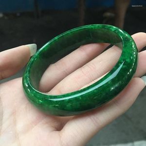 Bangle Vrouwen Natuurlijke Myanmar Jade Armbanden Dame Mode-sieraden Wasachtige Smaragd Droge Jadeïet Armband